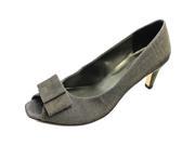 Vaneli Mairi Women US 8.5 Silver Peep Toe Heels