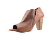 Lucky Brand Pabla Women US 12 Brown Peep Toe Ankle Boot