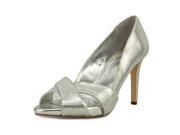 Alfani Loralie Women US 5.5 Silver Peep Toe Heels