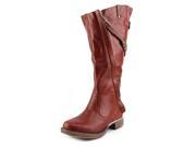 Two Lips Pull Up Women US 8 Brown Knee High Boot