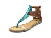 Corkys Fisherman Women US 6 Blue Thong Sandal