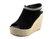 Delman Aria Women US 7 Black Wedge Sandal