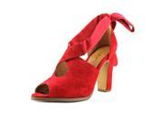 Nina Serena Women US 5.5 Red Peep Toe Heels