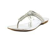 Bandolino Ronan Women US 5.5 Silver Thong Sandal