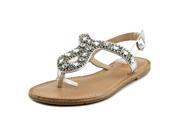 Dolce by Mojo Moxy Rosary Women US 6.5 Silver Thong Sandal