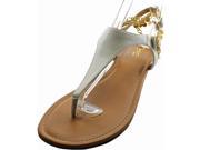 Thalia Sodi Lara Women US 9.5 White Thong Sandal