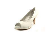 Bandolino Mylah Women US 7.5 White Peep Toe Platform Heel