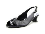 Easy Street Yen Women US 6.5 Black Peep Toe Slingback Heel