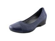 FootSmart Kimberly Women US 7 W Blue Wedge Heel