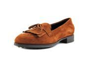 Tod s Mocassino Gomma Frangia Women US 5.5 Brown Loafer