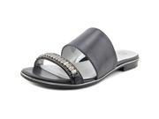 Anne Klein Napper Women US 8.5 Black Slides Sandal