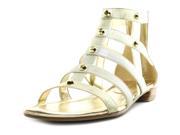 Marc Fisher Pammy Women US 7.5 Gold Gladiator Sandal