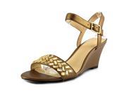 Lauren Ralph Lauren Hessa Women US 9 Gold Wedge Sandal