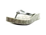 Michael Michael Kors Bedford Women US 9 Silver Wedge Sandal