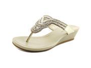 Bandolino Bayard Women US 7.5 Silver Wedge Sandal