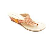 Bandolino Bayard Women US 7.5 Orange Wedge Sandal