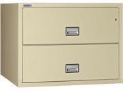 Phoenix Lateral 44 inch 2 Drawer Fireproof File Cabinet Putty
