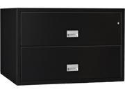 Phoenix Lateral 44 inch 2 Drawer Fireproof File Cabinet Black