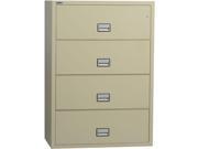 Phoenix Lateral 38 inch 4 Drawer Fireproof File Cabinet Putty