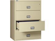 Phoenix Lateral 44 inch 4 Drawer Fireproof File Cabinet Putty