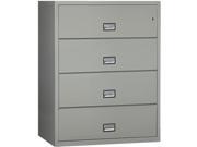 Phoenix Lateral 44 inch 4 Drawer Fireproof File Cabinet Light Gray