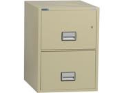 Phoenix Vertical 25 inch 2 Drawer Legal Fireproof File Cabinet Putty