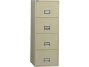 Phoenix Vertical 25 inch 4 Drawer Legal Fireproof File Cabinet Putty
