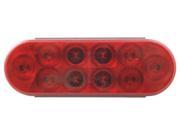 Red 6 Oval LED Stop Tail Turn Lights