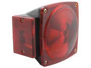 Red Left Side RV Type Stop Tail Turn Lights with License Light