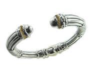 DANI G. 14KT AND STERLING SILVER HINGED BANGLE