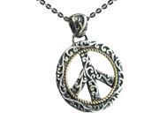 DANI G. 14KT GOLD STERLING SILVER PEACE CHARM