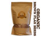 Organic Brown Flax Seeds 4lb Bag Kosher NON GMO Gluten Free