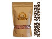 Organic Peach Gummy Rings 1lb Bag Gluten Free