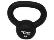 Cast Iron Kettlebell Weight 5 Lbs Natural Solid Titan Fitness Workout Swing