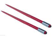Two 49 3000 lbs Hay Spears Nut Bale Spike Fork Tine red pair