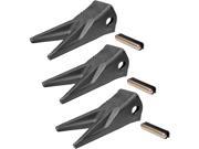 Set of 3 23WTL Bucket Twin Tiger Tooth Assembly JD Style w 23TFP Flex Pin