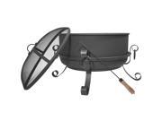 24 Steel Cauldron Fire Pit Outdoor Backyard Cooking Camping 24 Diameter Bowl