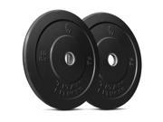 Titan Fitness Pair 10 lb Olympic Bumper Plate Black Benchpress Strength Training