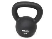 Cast Iron Kettlebell Weight 25 Lbs Natural Solid Titan Fitness Workout Swing