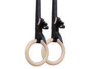32mm Wood Olympic Gymnastic Rings 1.5 W Heavy Duty Thick Straps Buckle