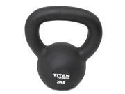 Cast Iron Kettlebell Weight 20 Lbs Natural Solid Titan Fitness Workout Swing