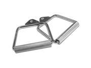 Titan Pair of 6 1 2 D Handle Cable Attachments Chrome Bar Pull Machine Strength