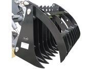 72 Root Grapple Rake Skid Steer Clamshell Attachment rock tractor bobcat