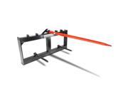 49 Tractor Hay Spear Attachment 3 000 lb Spike Skid Steer Quick Attach Bobcat