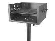 Titan Large Single Post Park Style Grill 16ga Party 3 Position Cookout Camping