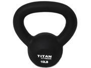 Cast Iron Kettlebell Weight 10 Lbs Natural Solid Titan Fitness Workout Swing