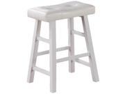 Country Series Counter Stool 24 H White Set of 2