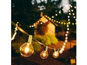 Beautifull 25 ft. Outdoor string lighting Globe Patio Set 25 G40 Clear Bulbs [Green]