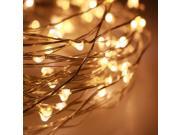 33ft Copper Wire 100 LED Warm White Waterproof Lights Strings DC 12V