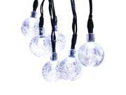 Solar Powered Outdoor String Lights 30LED Cold Ice Ball Waterproof for Garden